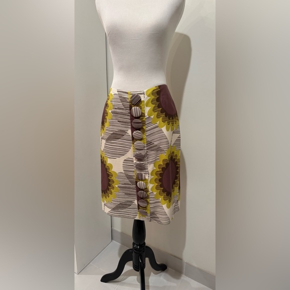 Orla Kiely Dresses & Skirts - Orla Kiely Brown and Yellow Sunflower Skirt
